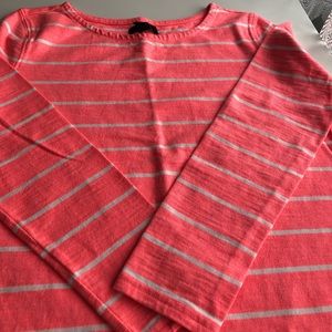 GAP Neon Pink and White Striped Top